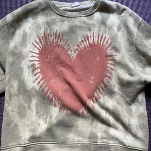 ZARA green and pink heart hoodie 💚💗 size kids 11-12